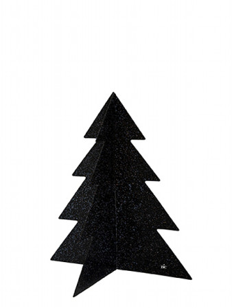 detail Bastion Collections Dekorace Xmas TREE - BLACK, střední 20 cm