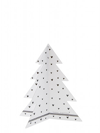detail Bastion Collections Dekorace Xmas TREE - HEARTS, malý 15 cm