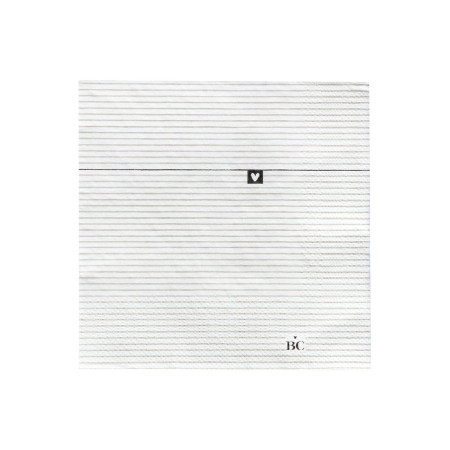 detail Bastion Collections Papírové ubrousky STRIPES TITANE, 12,5x12,5cm