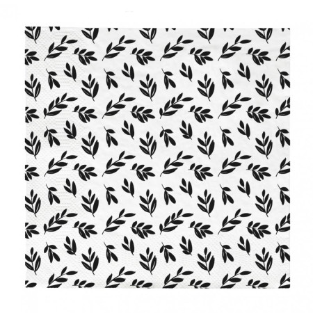 detail Bastion Collections Papírové ubrousky LEAFS BON APPETIT, 16,5x16,5cm