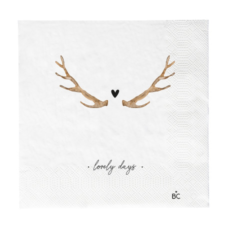detail Bastion Collections Papírové ubrousky L - LOVELY DAYS, deer