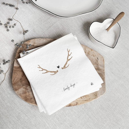 detail Bastion Collections Papírové ubrousky L - LOVELY DAYS, deer