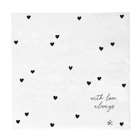 detail Bastion Collections Papírové ubrousky L - WITH LOVE ALWAYS