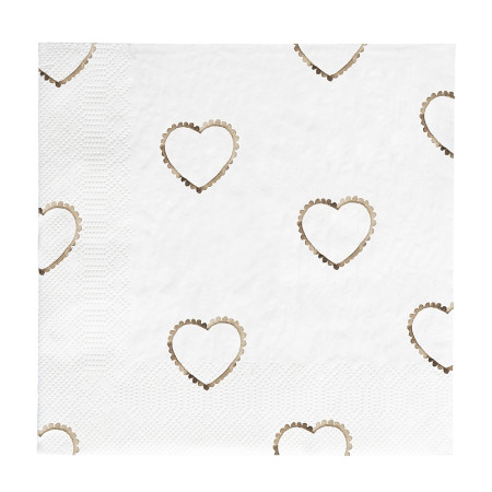 detail Bastion Collections Papírové ubrousky L - HEARTS ALL-OVER