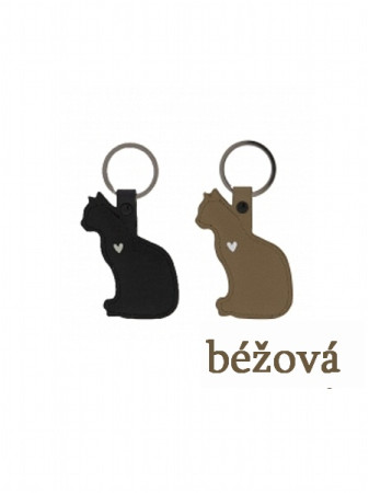 detail Bastion Collections Klíčenka CAT in titan (béžová), 1 ks