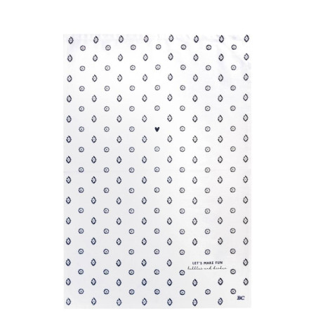 detail Bastion Collections UTĚRKA - LET¨S MAKE FUN in white, 50x70cm