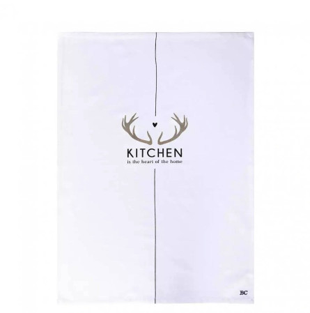 detail Bastion Collections Utěrka KITCHEN ITS HEART..., 50x70 in white