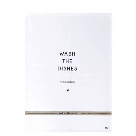 detail Bastion Collections UTĚRKA - WASH THE DISHES, 50x70cm in white