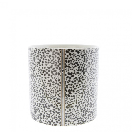 detail Bastion Collections FLOWERPOT květináč WILD FLOWER in black, 13x12,5cm