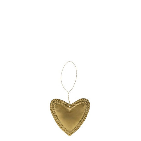 detail Bastion Collections Přívěšek HANGER HEART BRASS (mosaz), 8x6cm