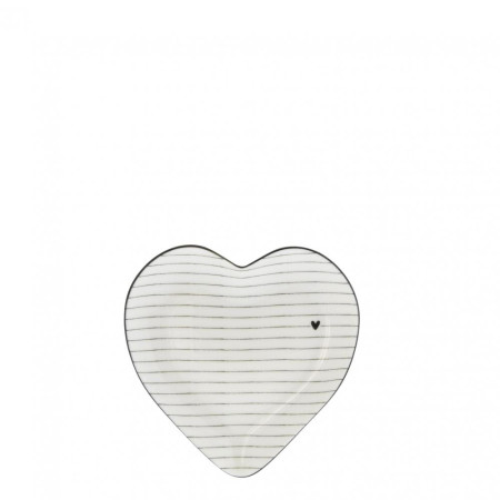 detail Bastion Collections Odkládací talířek STRIPES in white/black, 13cm