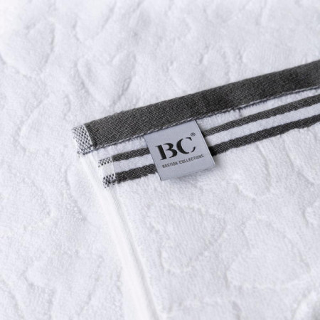 detail Bastion Collections Ručník TOWEL M, white in grey, 50x100cm