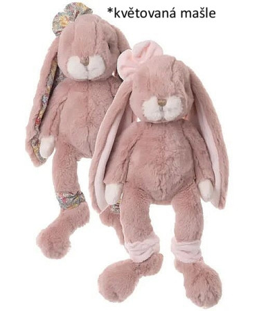 detail Bukowski Zajíček STRAWBERRY Flower Power, 35cm květinová mašle