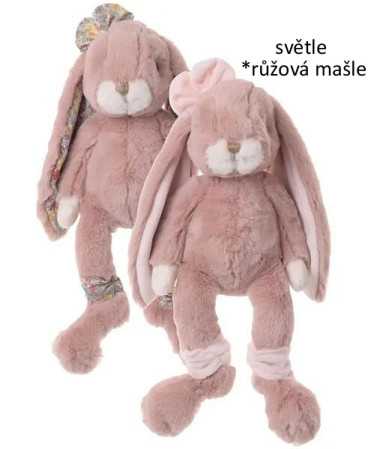 detail Bukowski Zajíček STRAWBERRY Flower Power, 35cm růžová mašle