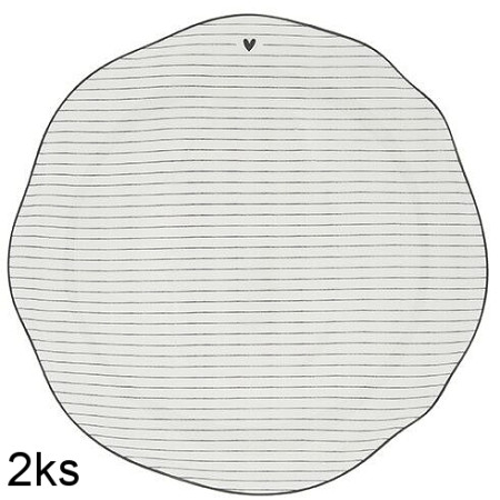detail Bastion Collections 2x Talíř velký DINNER stripes in black, 27 cm