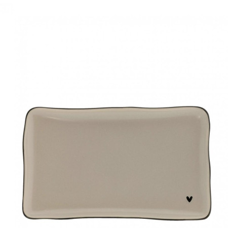 detail Bastion Collections SUSHI PLATE HEART, titane matt, 22x13x1,5cm