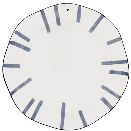 detail Bastion Collections Talíř DINNER Iris Blue Big Stripes, 27cm