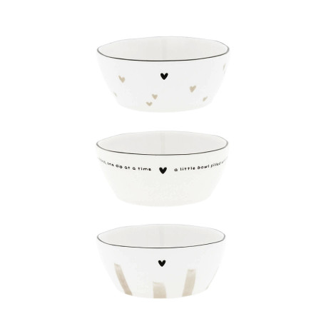 detail Bastion Collections SET 3x MINI MISKA PRINT naturale, 3x 6,8x9,5x3cm