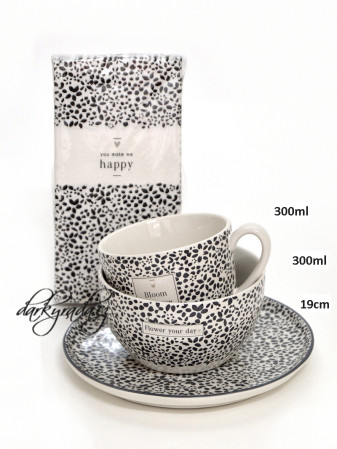 detail Bastion Collections Set 4 dílný BLOOM in black