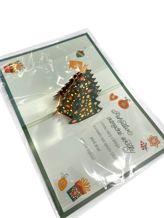 detail Albi Přání s efekty KOUZELNÉ VÁNOCE (uvnitř 3D stromeček)