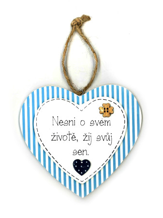 detail Dekorace NCD cedulka srdce NESNI O SVÉM ŽIVOTĚ ...