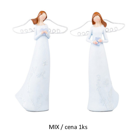 detail Emocio Andílek polyresin 11x20cm, pastelová modrá MIX / cena 1ks