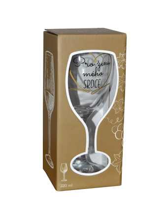 detail Albi Sklenka na víno PRO ŽENU MÉHO SRDCE, 220 ml