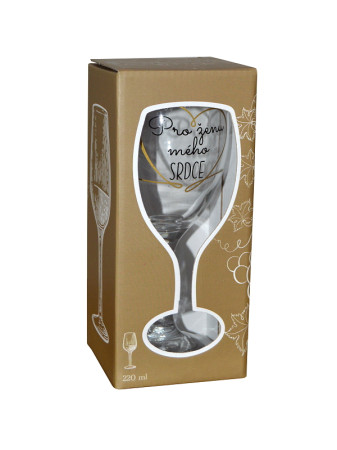 detail Albi Sklenka na víno PRO ŽENU MÉHO SRDCE, 220 ml