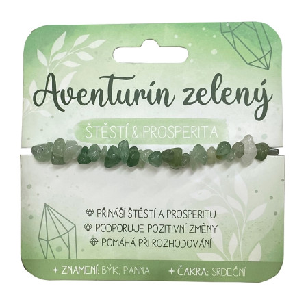 detail Nekupto Náramek AVENTURÍN ZELENÝ, Štěstí a prosperita