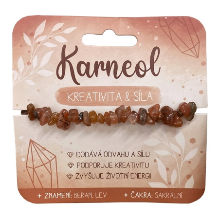 detail Nekupto Náramek KARNEOL, Kreativita a síla