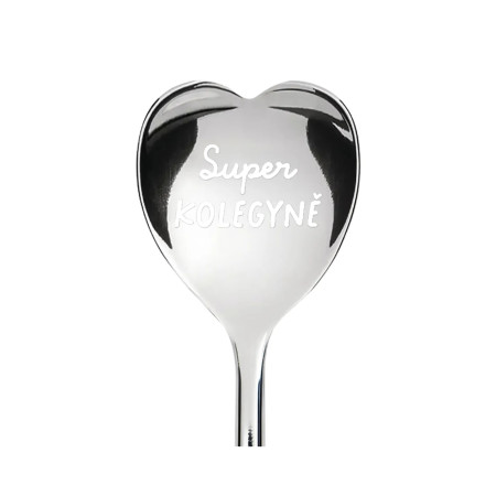 detail Albi Srdíčková lžička s textem - Super kolegyně, 13,5cm