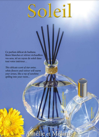 detail AMÉLIE et MÉLANIE - SOLEI, aroma difuzér 200 ml