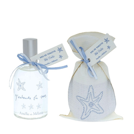 detail AMÉLIE et MÉLANIE J'entends la mer, toaletní voda 100 ml