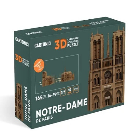 detail Cartonic 3D PUZZLE - NOTRE-DAME DE PARIS, 165 dílků. LEVEL4