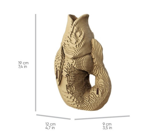 detail Cartonic 3D PUZZLE - VASE FISH, 57 dílků, LEVEL 3