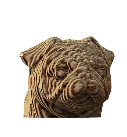 detail Cartonic 3D PUZZLE - PUG, 96 dílků, LEVEL2
