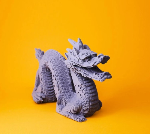 detail Cartonic 3D PUZZLE - DRAGON, 126 dílků, LEVEL3