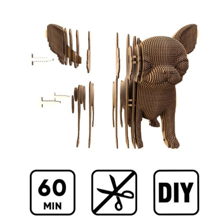 detail Cartonic 3D PUZZLE - CHIHUAHUA PUPPY, 71 dílků, LEVEL2