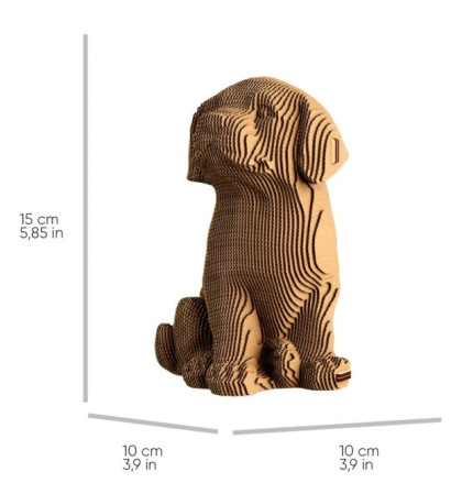 detail Cartonic 3D PUZZLE - LABRADOR PUPPY, 86 dílků, LEVEL2