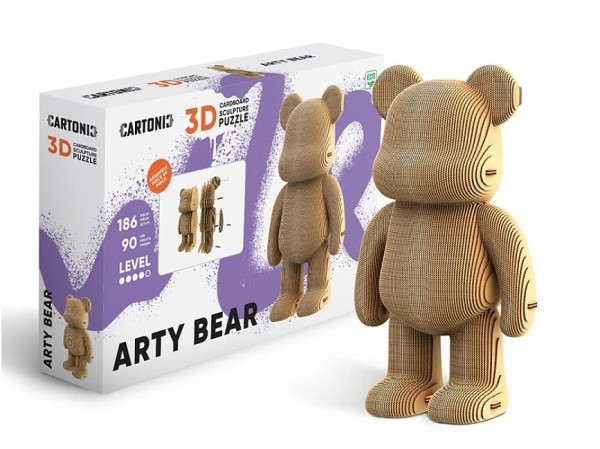 detail Cartonic 3D PUZZLE - ARTY BEAR, 186 dílků, LEVEL4
