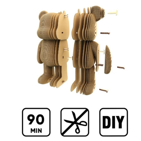 detail Cartonic 3D PUZZLE - ARTY BEAR, 186 dílků, LEVEL4