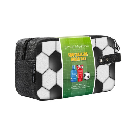 detail Baylis&Harding FOOTBALL Sada péče o tělo v kosmetické taštičce.