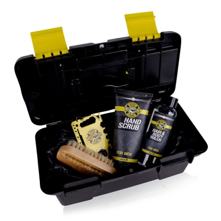 detail Accentra BATH and BODY TOOLS v boxu na nářadí, koupelový set
