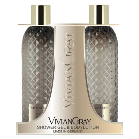 detail Vivian Gray GEMSTONE Ylang & Vanilla, péče o tělo, 2x 300 ml