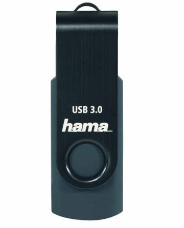 detail Hama USB 3.0 Flash Drive Rotate, 64 GB, 70 MB/s, petrolejová modrá