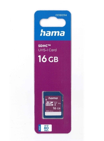 detail Hama SDHC 16 GB Class 10, UHS-I 80 MB/s, V10