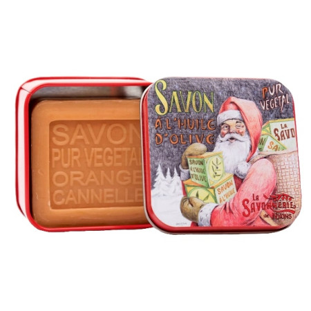detail La Savonnerie Mýdlo v plechové dóze 100 g - SANTA CLAUS