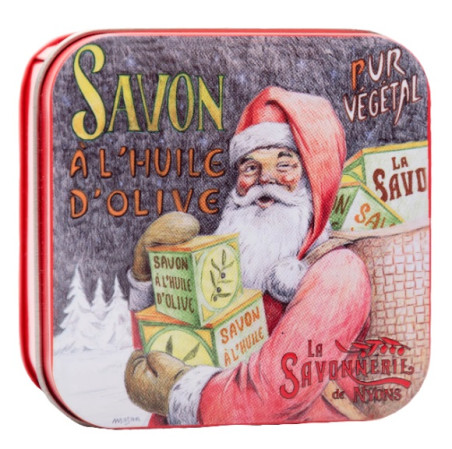 detail La Savonnerie Mýdlo v plechové dóze 100 g - SANTA CLAUS