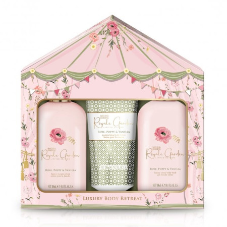 detail Baylis & Harding Sada péče o tělo - Růže, Vlčí mák & Vanilka, 3ks