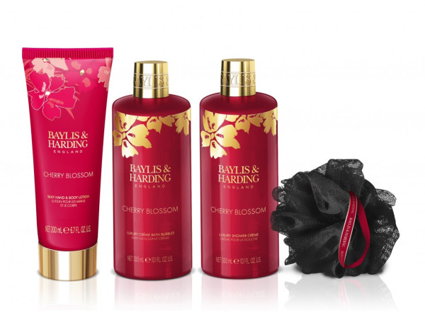detail Baylis & Harding Boudoire Sada péče o tělo - Třešňový květ, 4ks
